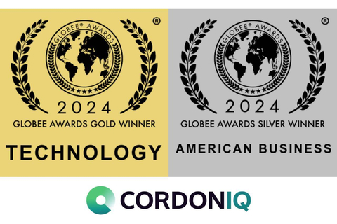Cordoniq Wins Both 2024 Globee American Business Awards and 2024 Globee Technology Awards for Next-generation Communications Solutions (Graphic: Business Wire)