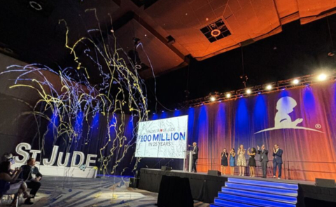 Tri Delta and St. Jude celebrate Tri Delta reaching $100 million raised in 25 years. (Photo: Business Wire)