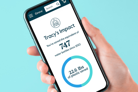 Grove Collaborative launches the Beyond Plastic™ Impact Tracker, an exclusive tool that discloses the personalized plastic savings in each order and over their lifetime as a customer to engage customers more directly in the fight against single-use plastic waste. To learn more, visit <a href=