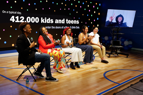 London Reeves, Sr. Director of Teen Strategy Execution at Boys & Girls Clubs of America; Rachel Kalukango-Harris, Director of Trauma Informed Practice at Boys & Girls Clubs of America; Jada Rogers, Site Director at At-Promise Southwest Boys & Girls Club; Ariana K, Youth of the Year from James T. Anderson Boys & Girls Club in Atlanta; and Willow R, the 2022 Southwest Youth of the Year and BGCA intern join Jacob Latimore, actor from the hit SHOWTIME series "The Chi" for an authentic conversation about mental health in partnership with Boys & Girls Clubs of America and Kohl's. (Photo: Todd Kirkland/Boys & Girls Clubs of America)