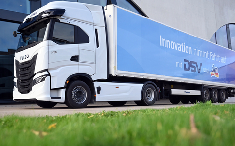IVECO S-Way heavy-duty truck equipped with Plus’s driver-supervised highly automated driving software, PlusDrive® (Photo: Business Wire)