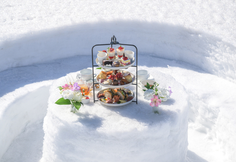 Indulge in a lovely afternoon tea at a private Snowtable. (Photo: Business Wire)