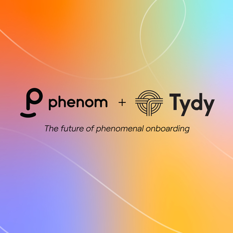 Phenom acquires Tydy, a human resources technology company focused on delivering phenomenal preboarding and onboarding experiences for employees – from hire to retire. The fifth acquisition and addition to the Intelligent Talent Experience platform portfolio fortifies Phenom’s vision to shorten time to productivity for employees, while creating efficient experiences for HR practitioners, all from one platform. (Photo: Business Wire)