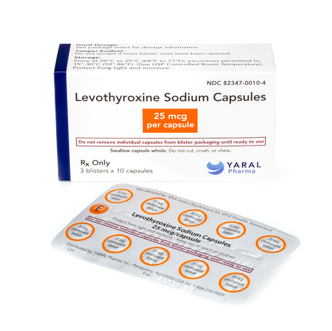 Levothyroxine Sodium Capsules. (Photo: YARAL Pharma Inc.)