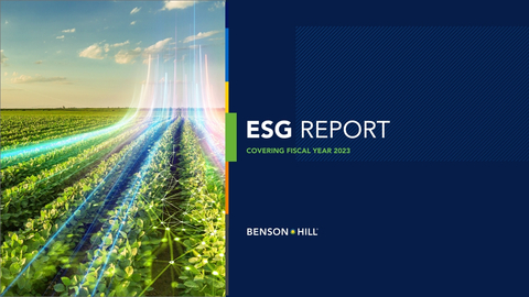 Benson Hill, Inc. (NYSE: BHIL, the “Company” or “Benson Hill”), a seed innovation company, today released its third annual Environmental, Social and Governance (ESG) Report. The online report includes comprehensive data and ESG milestones achieved during 2023, a year of significant progress and change for Benson Hill. (Graphic: Business Wire)