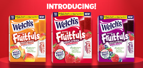 WELCH’S® FRUIT SNACKS UNROLLS NEW WELCH’S® ABSOLUTE FRUITFULS™ FRUIT STRIPS MADE WITH WHOLE FRUIT (Photo: Business Wire)