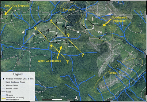 Figure 2: West Goodspeed Showing Current Extent of Mineralized Zone Projected to Surface (Photo: Business Wire)