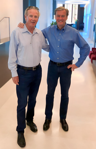 original Charlie Harlfinger (left), the long-time Chairman of the Board of Harpak-ULMA, has retired. He served as President of Harpak-ULMA from 1998 to 2013 and as Chairman of the Board since the company's founding in 1994. Over the past six decades, Charlie's exceptional leadership and visionary contributions have significantly shaped the packaging industry. His legacy will continue to inspire Harpak-ULMA as it moves forward under the leadership of CEO Kevin Roach (right), who has been appointed Chairman of the Board. (Photo: Business Wire)