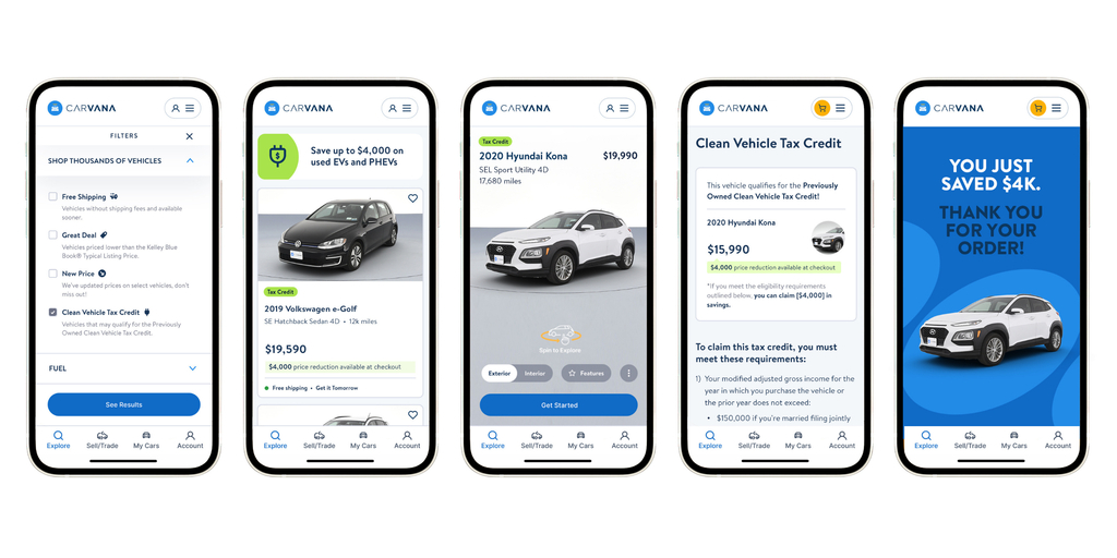 Carvana Launches Streamlined Shopping and Checkout Experience for Used EV Buyers