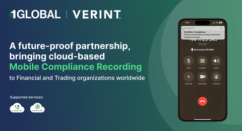 original 1GLOBAL and Verint partner to offer enhanced Mobile Compliance Recording worldwide (Graphic: Business Wire)