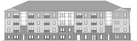 original Rendering of Oak Lofts Crossing affordable housing development for seniors in Stafford, Texas. (Photo: Business Wire)