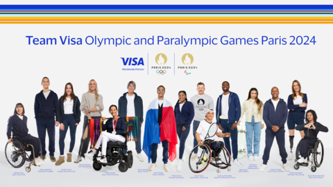 Team Visa 2024年巴黎奧運與帕運團隊成員。（照片來源：美國商業新聞）