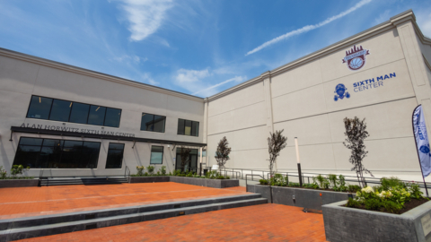 original The Philadelphia Youth Basketball organization's all new, 100,000 square-foot Alan Horwitz “Sixth Man” Center is officially open in the Nicetown neighborhood of Philadelphia, Penn. The new space will serve as a safe place where Philly’s youth are given a chance to thrive and where they can go for the basketball, but stay for the workforce development, health and wellness programs, entrepreneurial training and more. (Photo: Business Wire)