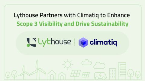 thumbnail Lythouse Partners with Climatiq to Enhance Scope 3 Visibility and Drive Sustainability. (Graphic: Business Wire)