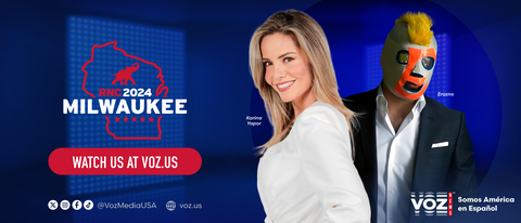 Karina Yapor, lead anchor at "VOZ News" and Erazno from "Erazno y la Chokolata" will provide Spanish-speaking audiences with full coverage and informed opinions during the RNC. (Photo: Business Wire)