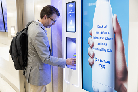 As the Official Water Sponsor of MSP, Pentair is working to help the airport promote sustainability through the installation of 10 HOPE Hydration HydroStations. (Photo: Business Wire)