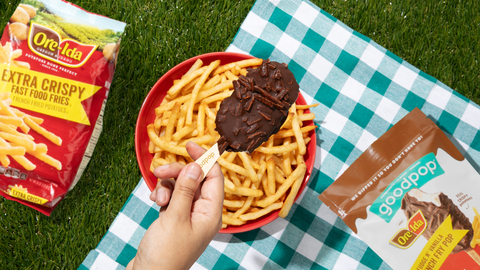 Ore-Ida and GoodPop Launch Frozen Treat Inspired by One of America’s Most Popular Food Combinations: French Fries Dipped in a Milkshake (Photo: Business Wire)