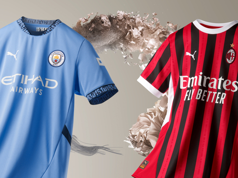 Global sports company PUMA has scaled up its textile-to-textile recycling innovation RE:FIBRE, creating millions of replica football jerseys with a minimum of 75% recycled textile waste and other waste material. (Photo: Business Wire)