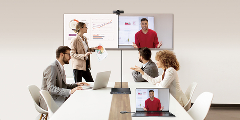 eShare W80 4K Wireless Conferencing System for Video Presentation & Collaboration, Dual HDMI out, Multiview, No Software Required (Photo: Business Wire)