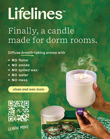 Barnes & Noble College offers new innovative dorm-safe flameless scented candles and diffusers by Lifelines™. (Photo: Business Wire)