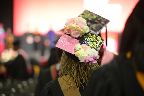 A University of Phoenix graduate celebrates during the commencement ceremony in Detroit, June 29, 2024. (Photo: Business Wire)