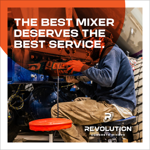 The Best Mixer Deserves The Best Service. Revolution Concrete Mixers (Graphic: Business Wire)