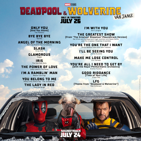 Deadpool & Wolverine Original Motion Picture Soundtrack Tracklist (Graphic: Marvel Studios)