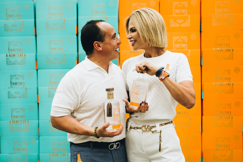 Bacan Guaro Co-Founders Ricardo March and Diana Espinosa March. The couple created Bacan to revolutionize how aguardiente is traditionally consumed by introducing a super-premium, luxury guaro that is smooth enough to be enjoyed neat and delicious enough to enhance cocktails. Using organic ingredients from South America and Europe, the result is a delightful and refined guaro that honors tradition while embracing innovation. (Photo: Business Wire)