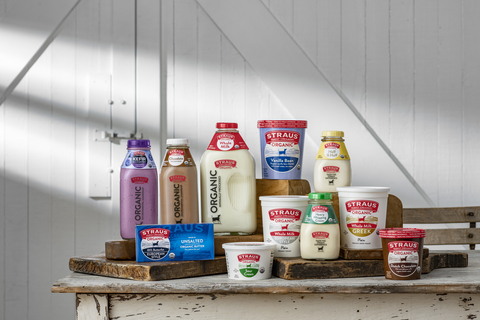 Straus Family Creamery Organic Cream-Top Milk, Cream, Super Premium Ice Cream, European Style Butter, Greek and European Style Yogurts, Sour Cream, and Kefir all begin with premium organic milk. Minimally processed and no preservatives, fillers, artificial ingredients, or coloring agents. (Photo: Business Wire)