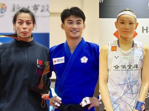 從左至右：郭婞淳、楊勇緯及戴資穎將代表臺灣參加巴黎奧運會。（照片：美國商業資訊）