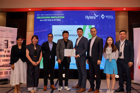 Hytera and VST ECS management at the certificate awarding ceremony (Photo: Business Wire)