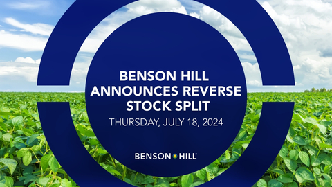 Benson Hill Announces one-for-thirty five (1-for-35) Reverse Stock Split following stockholder approval at the Company’s annual meeting held this morning. (Graphic: Business Wire)