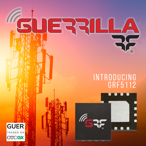 Guerrilla RF, Inc. announces the formal release of its new GRF5112, a highly linear, broadband power amplifier that excels in delivering excellent compression performance over large fractional bandwidths of up to 40 percent. The GRF5112’s broad, single-tuned responses are ideal for cellular base station designs that integrate multiple bands into single transmit lineups. (Graphic: Business Wire)