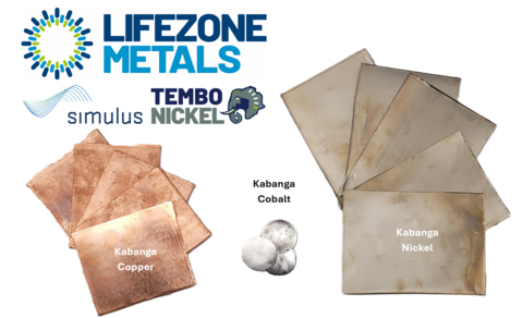 The first ever nickel, copper and cobalt samples produced by Hydromet from Kabanga source material through pilot test work completed at Lifezone’s laboratory in Perth, Australia.(Photo: Business Wire)