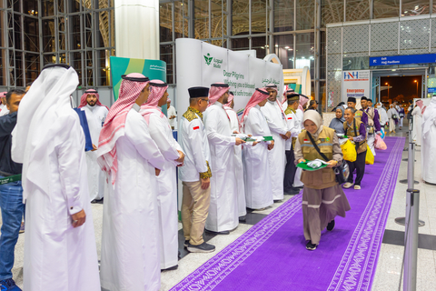 Saudia, the national flag carrier of Saudi Arabia, has successfully concluded Hajj Season 1445H operations, marking the end of a 74-day journey. The final flight, SV5712, departed from Prince Mohammed bin Abdulaziz International Airport in Madina, carrying 320 pilgrims to Magelang, Indonesia. (Photo: Business Wire)