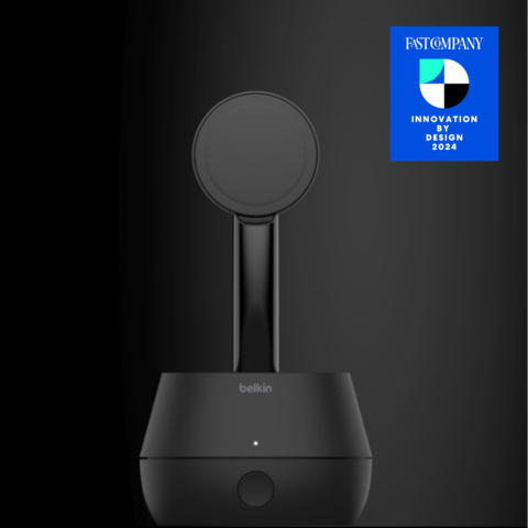 Belkin Stage Auto-Tracking Stand Pro recognized in Fast Company's 2024 Innovation by Design Awards (Graphic: Business Wire)