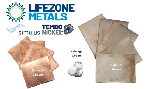 The first ever nickel, copper and cobalt samples produced by Hydromet from Kabanga source material through pilot test work completed at Lifezone’s laboratory in Perth, Australia. (Photo: Business Wire)