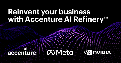 Accenture today announced the launch of the Accenture AI Refinery™ framework, built on NVIDIA AI Foundry, to enable clients to build custom LLM models with the Llama 3.1 collection of openly available models, also introduced today. (Graphic: Business Wire)