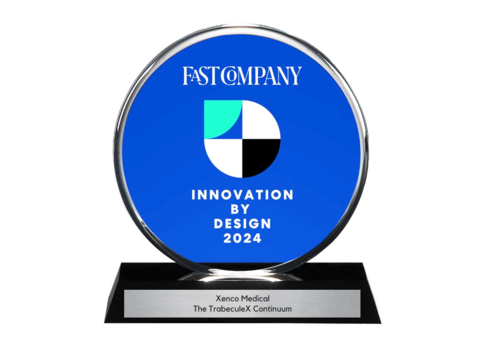 Fast Company Magazine Awards Xenco Medical with 2024 Innovation by Design Award for the TrabeculeX Continuum