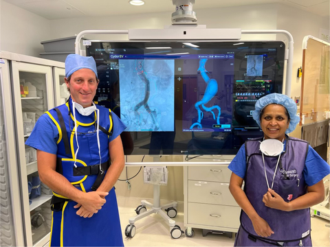 Pictured are Allan Conway, MD, Clinical Associate Professor of Vascular and Endovascular Surgery, UCSF and MarinHealth, and Tina Desai, MD, Vascular Surgery, MarinHealth. (Photo: Business Wire)