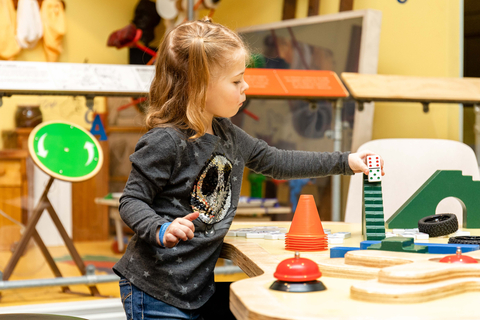 Child at play in the Rube Goldberg™: The World of Hilarious Invention! Exhibit (Photo: Business Wire)