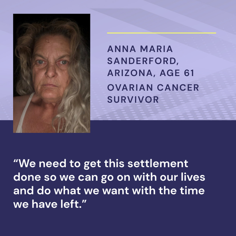 "We need to get this settlement done..." - Anna Maria, Age 61, Arizona (Graphic: Business Wire)
