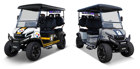 NFL Team Edition Licensed Carts - Pittsburgh Steelers (Left) and Dallas Cowboys (Right) (Photo: Business Wire)
