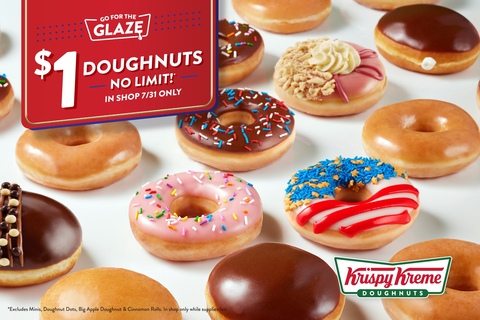 Krispy Kreme® is encouraging Americans to “Go for the Glaze” during the games and it only requires $1. (Photo: Business Wire)