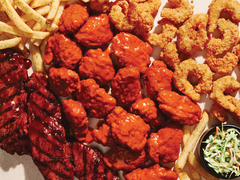 Applebee's guests can savor the flavors of summer with an unbeatable All You Can Eat feast of America’s Favorite Boneless Wings, Applebee’s signature Riblets, or crispy Double Crunch Shrimp – served with Endless Fries – for only <money>$15.99</money>. (Photo: Business Wire)