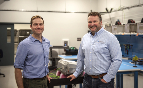 Bridger Photonics Chief Business Officer Nate Gorence (left) and Chief Revenue Officer Joel Baller (right) at the company's headquarters in Bozeman, Montana. (Photo: Business Wire)