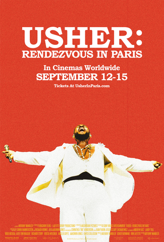 USHER: RENDEZVOUS IN PARIS concert film coming to global cinemas beginning September 12 (Graphic: Business Wire)