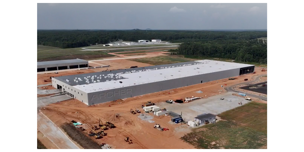 Archer Aviation Showcases Midnight Aircraft In Atlanta As It Nears Completion Of Its High-Volume Manufacturing Facility In Covington, Georgia