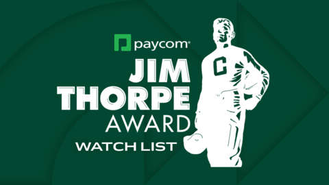 The Oklahoma Sports Hall of Fame and Jim Thorpe Association release the prestigious Paycom Jim Thorpe Award Preseason Watch List. (Photo: Business Wire)