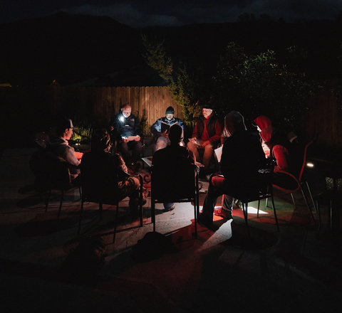 First responders gather for a fireside conversation at the American Warrior Association training ranch in Colorado, as part of the R3: Respond. Restore. Resolve. Program. (Photo: Business Wire)